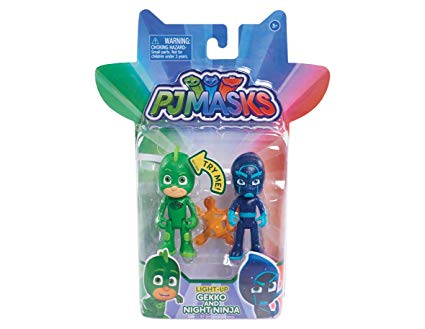 PJ Masks Light Up Gekko and Night Ninja Figure 2 Pack - vsd22