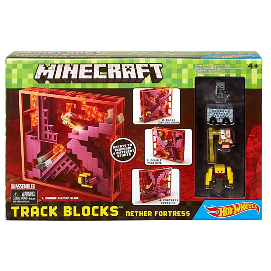 Minecraft Hot Wheels Track Blocks Nether Fortress Play Set - vsd22