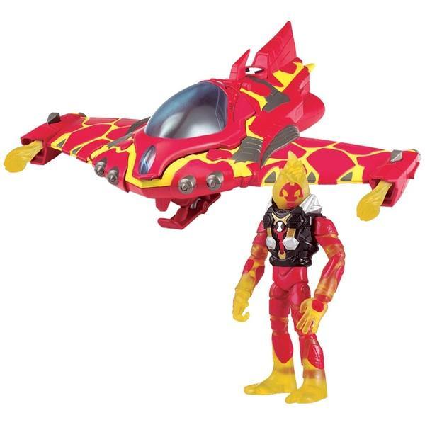 Ben 10 Transforming Vehicle With Figure - Heatblast Rocket Flyer - vsd22