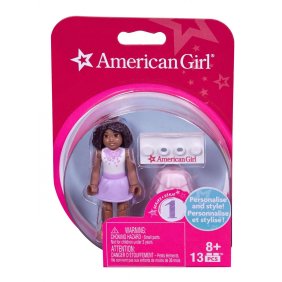 Mega Bloks American Girl White Top and Purple Skirt Mini Figure - vsd22